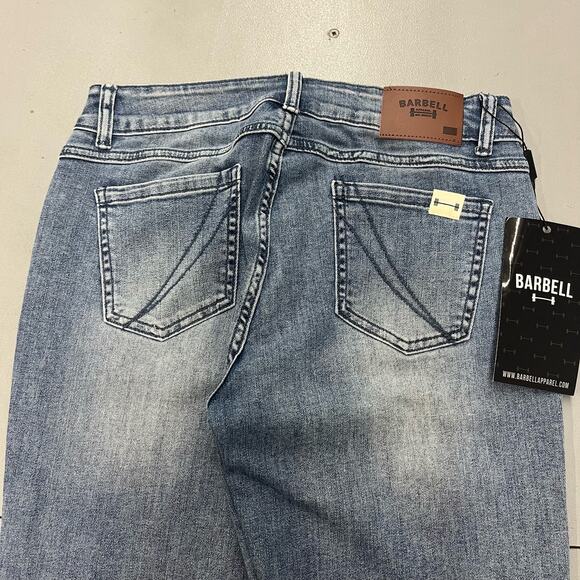 New Barbell Apparel Jeans Womens Slim Athletic Fit SZ 27 With Tags $150 MSRP - Picture 2 of 5